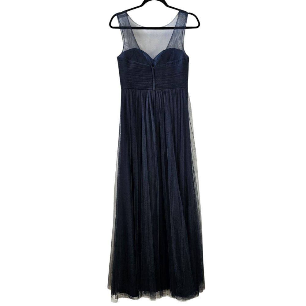 Jenny Yoo Aria Hydrangea Navy Blue Tulle Mesh‎ Bridesmaid Formal Wedding Dress 4